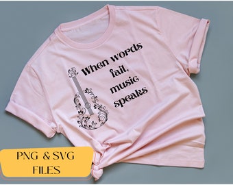 Music Speaks, Music PNG, Music, Music Love, Digital Download, Music Therapist SVG