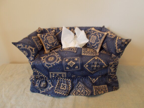Homestead Bandana Couch Tissue Box Cover Etsy