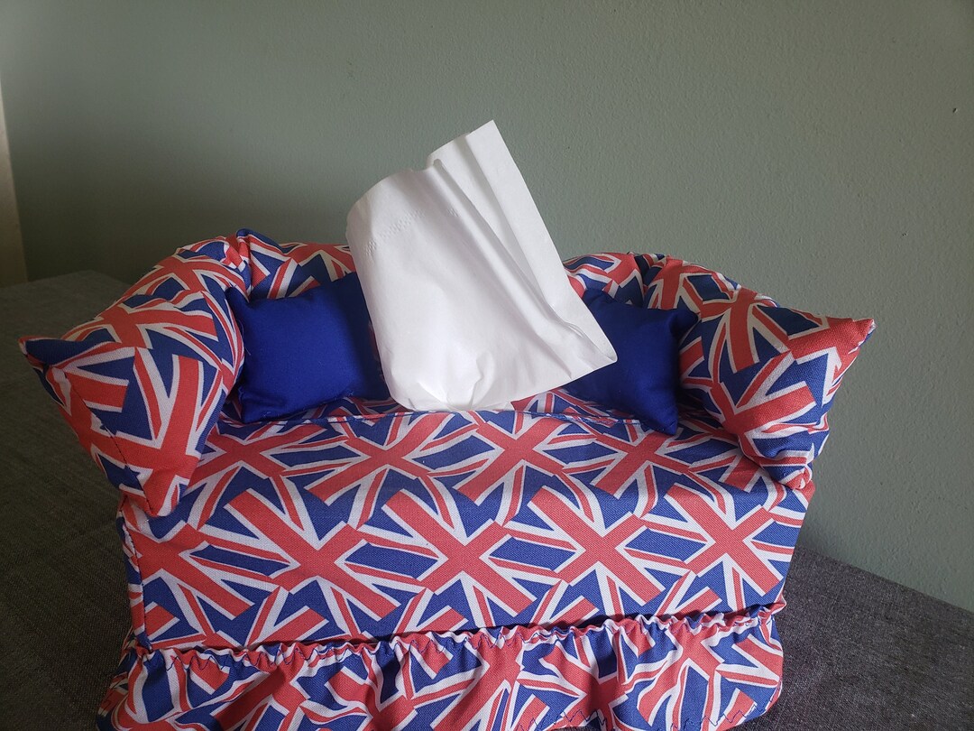 Union Jack Couch Tissue Box Cover Etsy