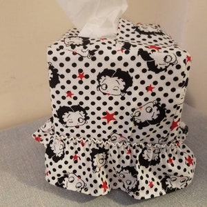 50&#39;s Pin Up Cartoon Cube Tissue Box Cover