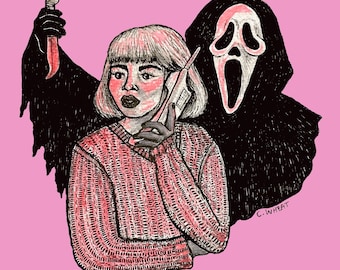 Scream Casey Becker / Drew Barrymore Art Print 8 X 10 - Etsy