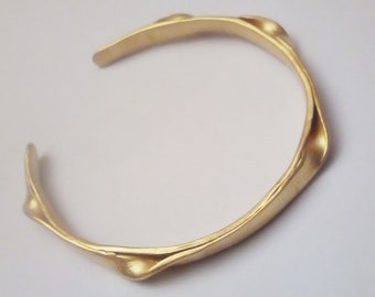 Twisted Twins Bracelet- Handmade gold plated Bracelet- Women Boho style Bracelet- Minimal look Bracelet