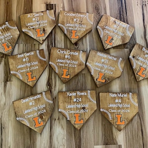 wood baseball home plate plaque signs///baseball keepsake//senior baseball gifts///baseball wood home plate sign//home plate keepsake sign