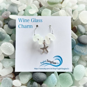 Sea Glass Wine Glass Charm