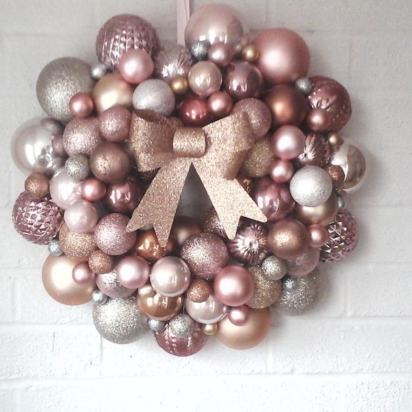 Christmas Bauble Wreath Etsy UK