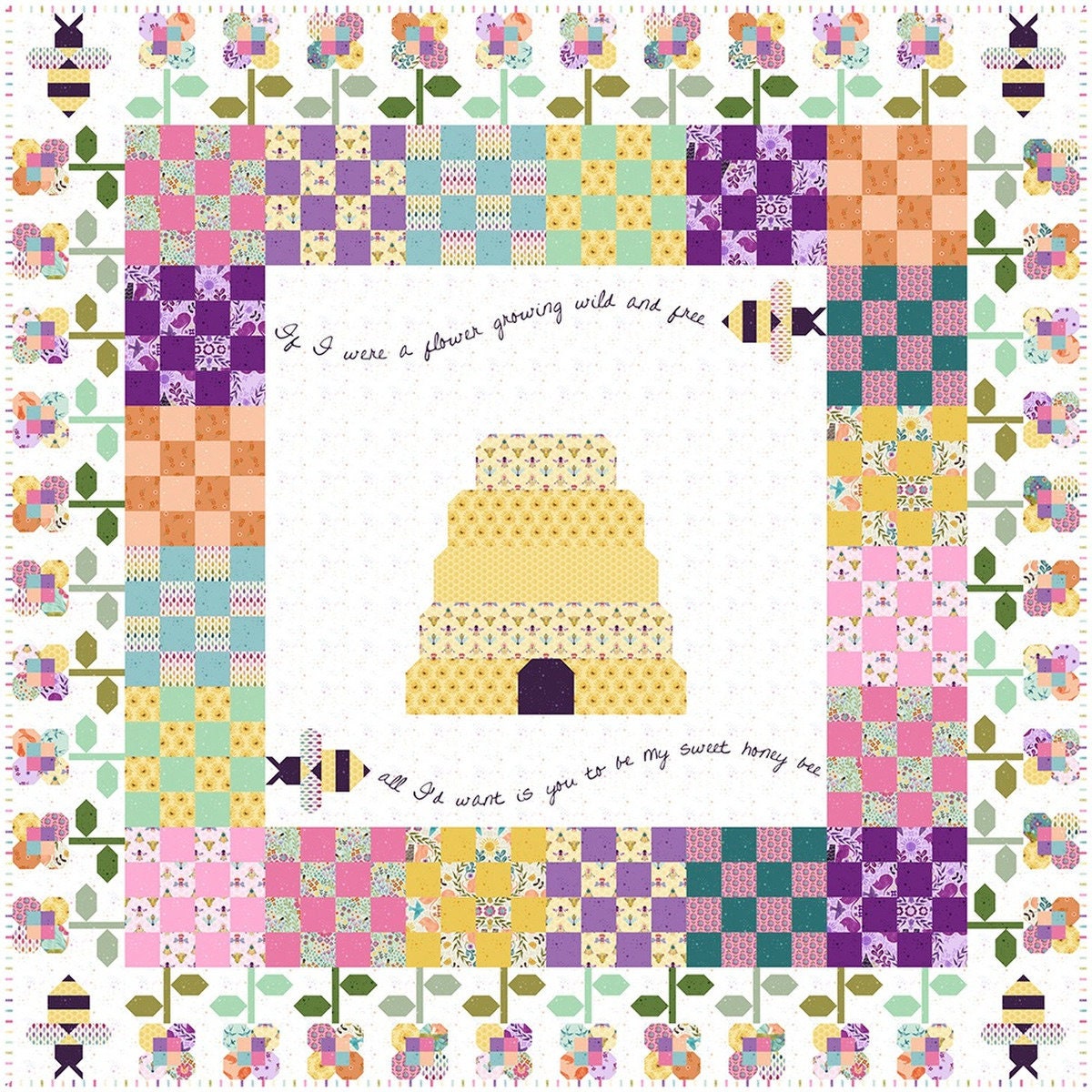 Wild and Free Quilt Kit From Curious Garden Fabric Collection by Pammie ...