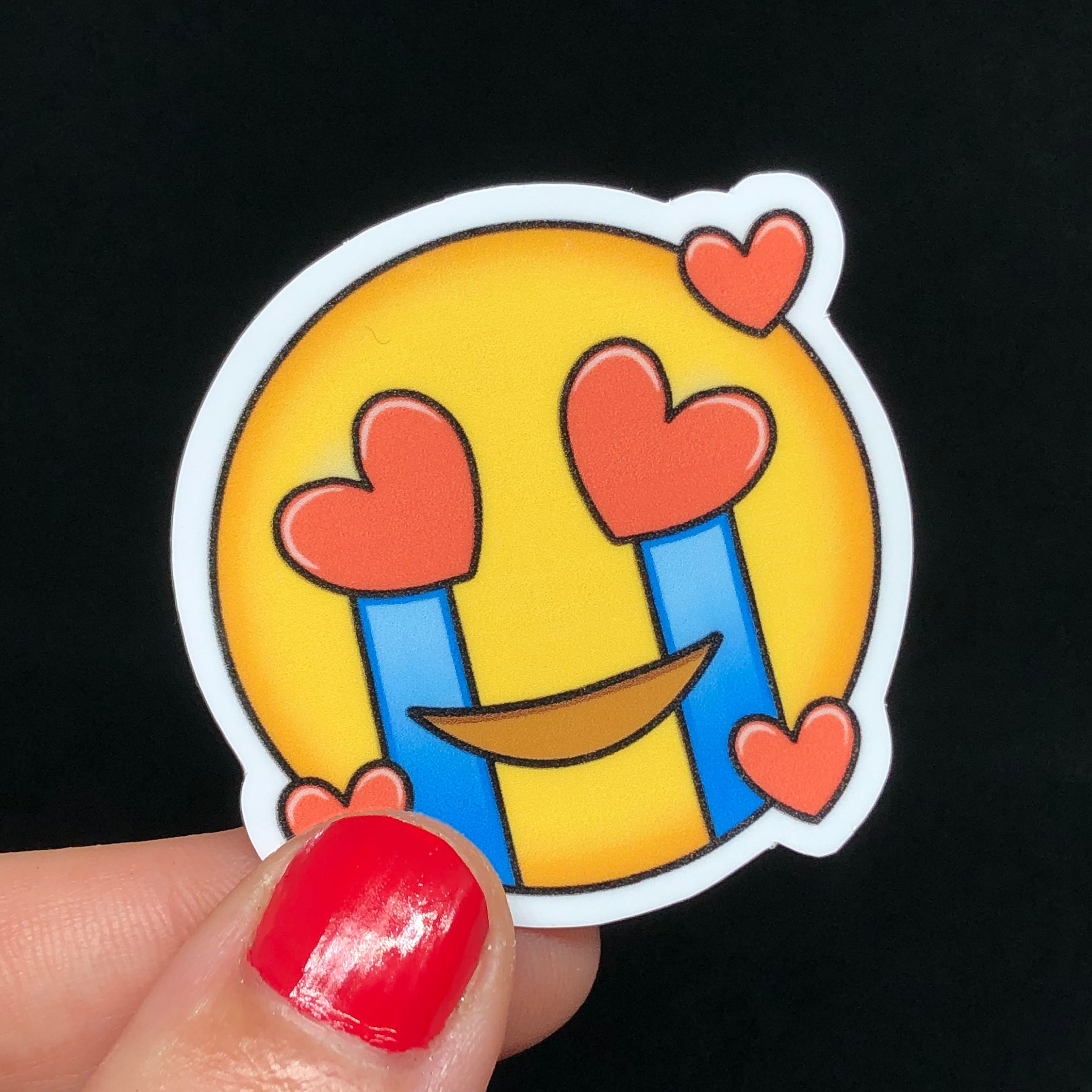 Crying Hearteyes Sticker - Etsy