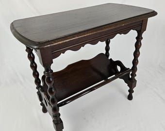 Libreria antica, tavolo in legno di mogano, consolle da ingresso vittoriana
