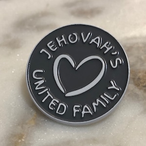 Jehovah’s United Family &lt;Heart&gt; Lapel Pin with Rubber Clasp,  [Lot of 1]