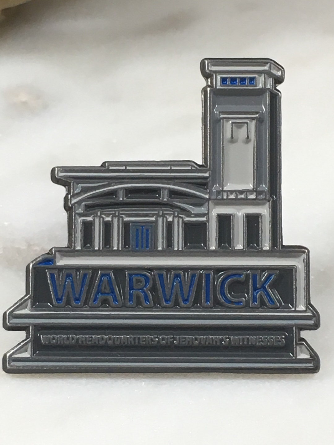 Warwick Bethel World JW Headquarters Lapel Pin With Rubber Clasp lot of