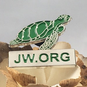 JW.ORG Green Turtle [LOT of 1] Premium Lapel Pins with Rubber Clasp