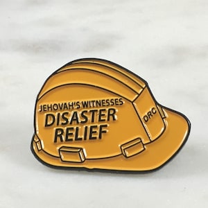 JW Disaster Relief Yellow Hard Hat Lapel Pin LOT of 1 image 4