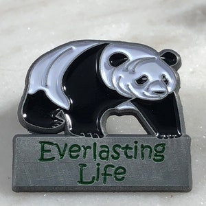 Panda Bear Everlasting Life [LOT of 1] Premium Lapel Pin with Rubber Clasp