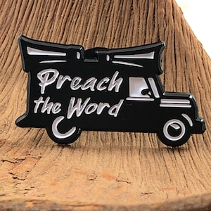 Black & White Preach the Word Sound Car with Rubber back [LOT of 1]