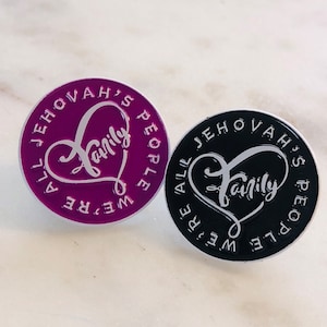 Jehovah’s United Family &lt;Heart&gt; Lapel Pin with Rubber Clasp,  [Lot of 1]