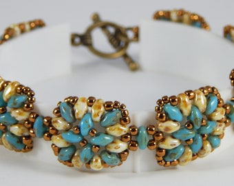 Mini Duo Quadrate Armband Muster