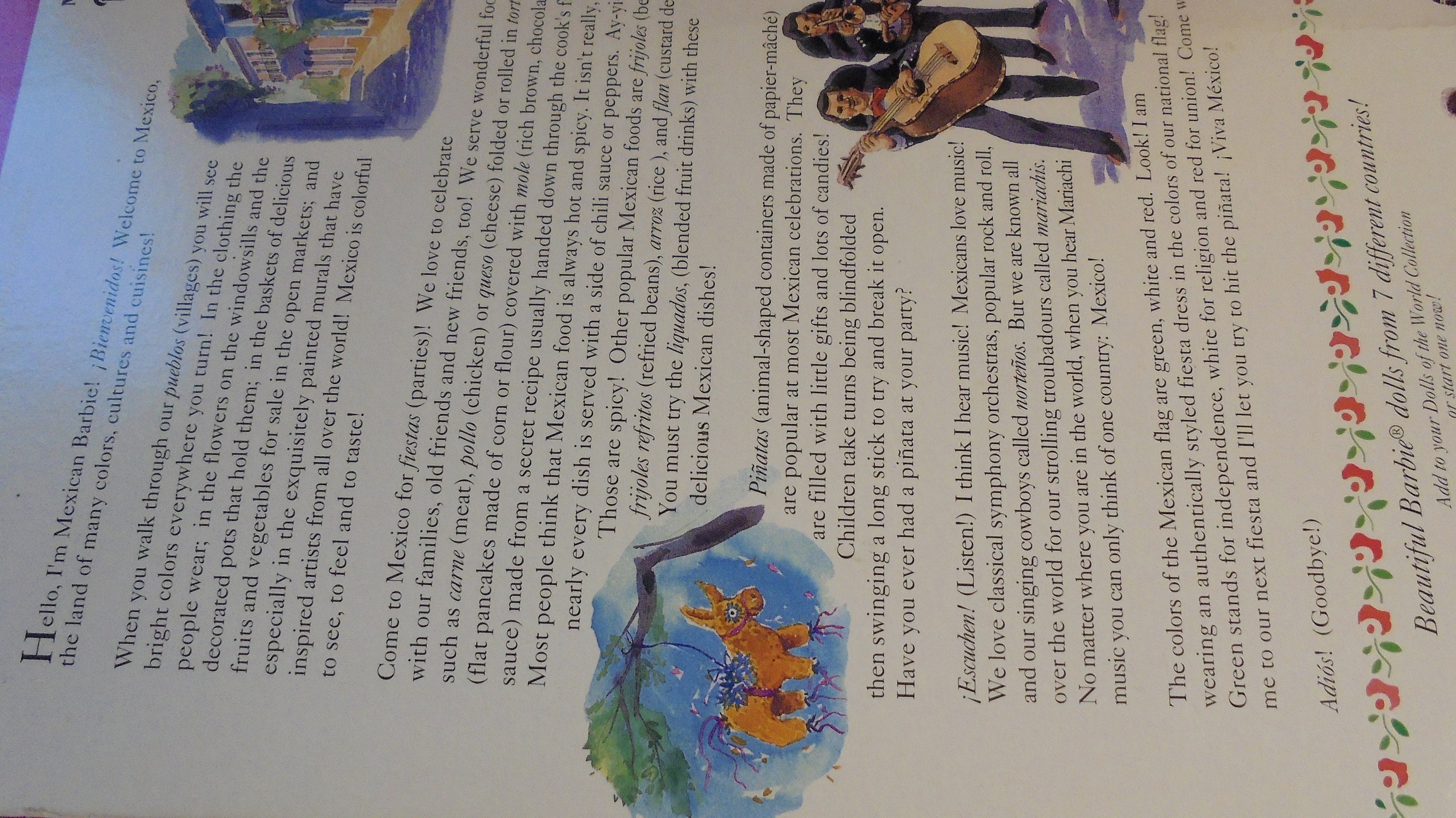 Mexico Barbie Dolls of the World Collector Edition Vintage 1995 Christmas Gift NBRFB 14449 China