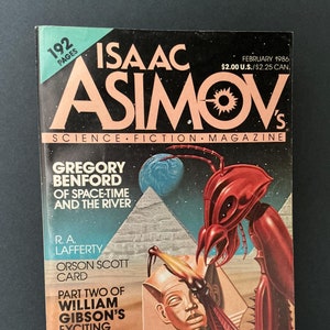 Revista de ciencia ficción vintage de los 80. Revista de ciencia ficción de Isaac Asimov, volumen 10, n.º 2, febrero de 1986.
