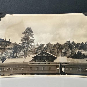 Vintage Black and White Photograph of the Grand Canyon Depot, early 1900’s