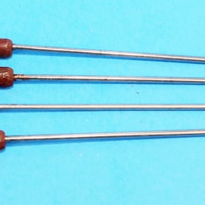 Vintage Fondue Forks Set of 4 Wood Stainless Steel Color Coded VGC