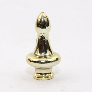 Lampknop in messinglook 2 1/8&quot; hoog traditioneel metaal