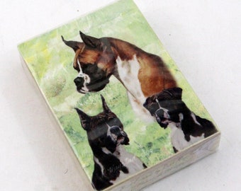 Best Friends by Ruth Maystead Playing Cards Boxer Dog Vintage New Sealed