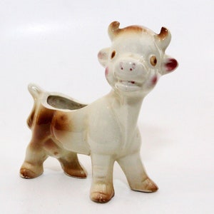 Vintage MCM Rempel Milky the Cow Planter Ceramic Planter Figurine 5&quot; Tall