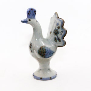 Vintage Peacock Figurine Made In Mexico Pottery Hand Painted El Palomar