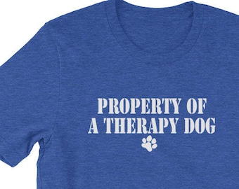 Property Of A Therapy Dog Short-Sleeve Unisex Paw Print T-Shirt