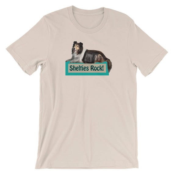 Shelties Rock Shetland Sheepdog Short Sleeve Unisex T Shirt Etsy