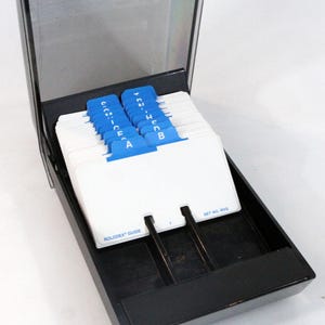 Echte Rolodex Karteikarte VIP 24 C Schwarz 70 Blankokarten & Register Klappdeckel