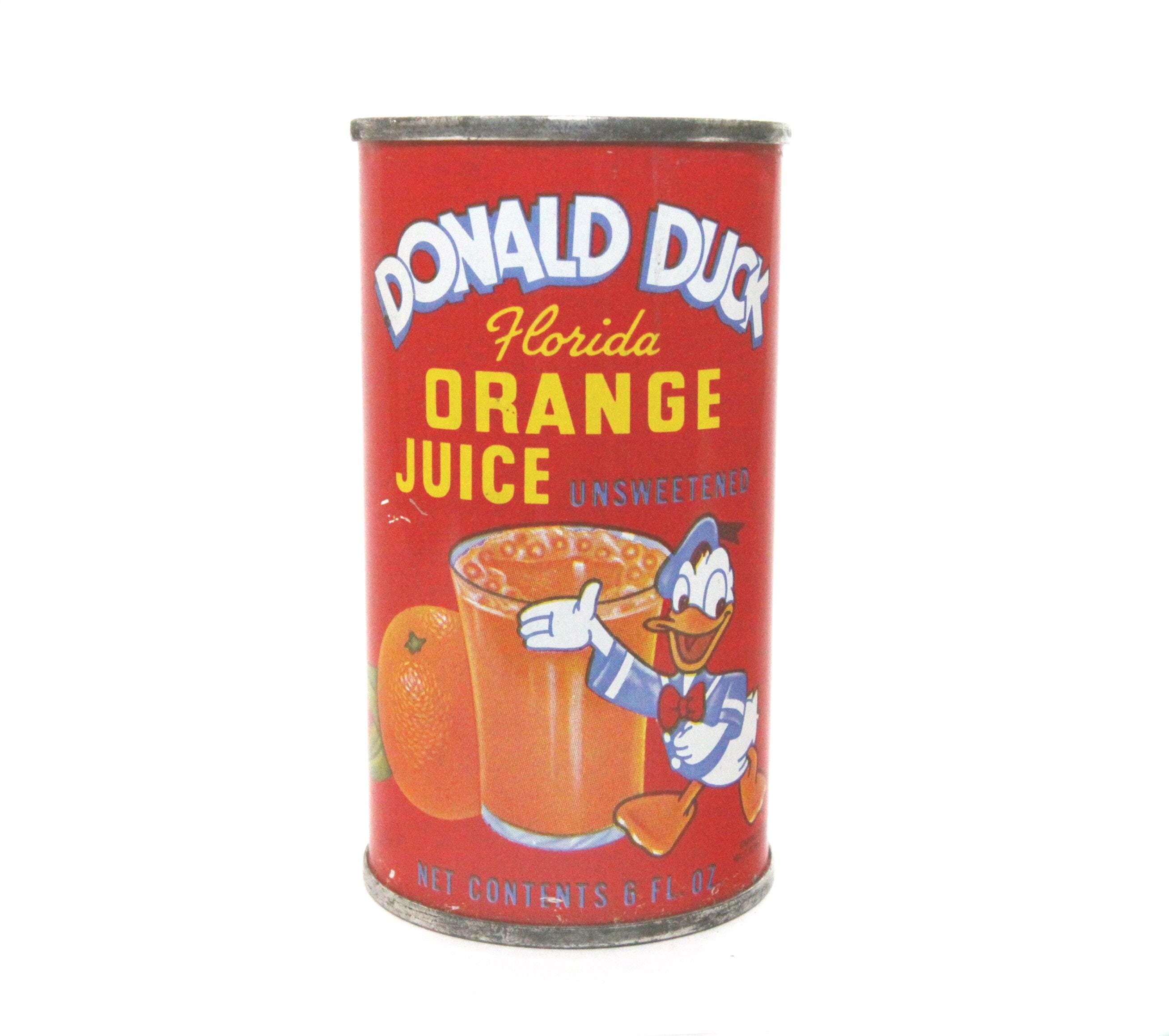 【レア】ドナルドダック パッケージ缶 ヴィンテージ 1970年代 ドナルドダック 6液量オンス オレンジジュース