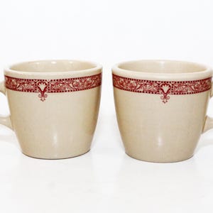 Shenango Edgemere Set of 2 Cups Restaurant Ware Inca Ware 6 oz Mid Century 1950s