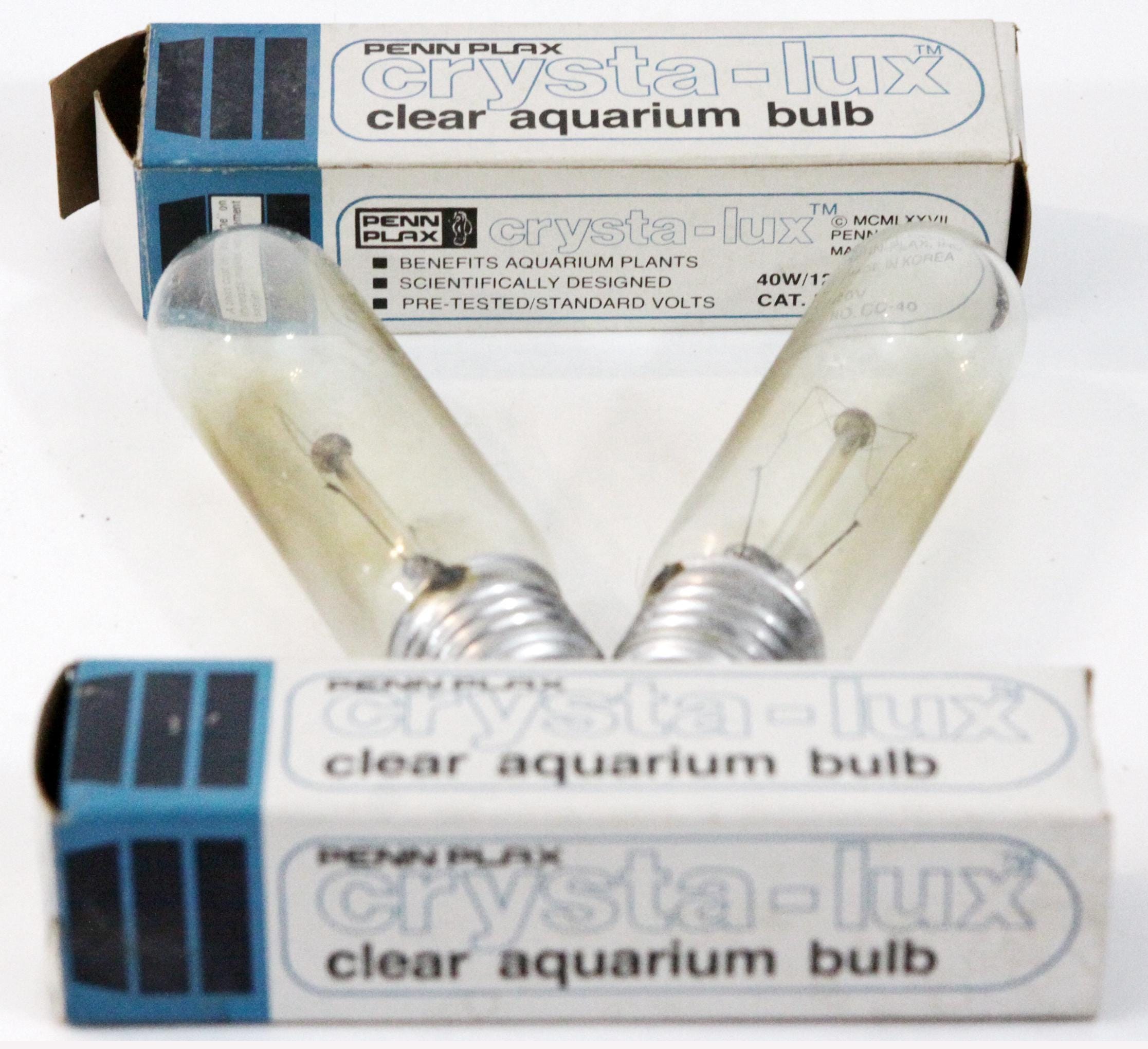Aquarium Bulbs Crysta-lux Clearset of 2 NOS 1977 Tested and Working 40W /  120V - Etsy, image size:2233x2040