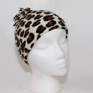 Animal Print Hat in Black & White by Old Navy Old Navy Gray White Leopard Faux Fur Critter 3D Ears Girls  main image 3