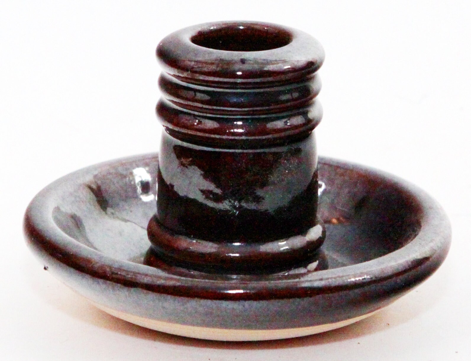 Greenfield Village Pottery Single Candle Holder Candle 4 Etsy