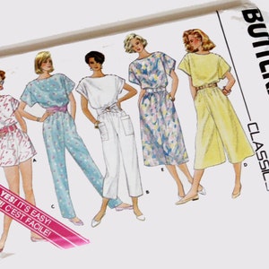 1986 Butterick Sewing Pattern 3634 Jumpsuit Dress Romper Easy 12-14-16 Uncut FF