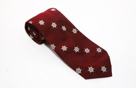 Bates Bros Campus Shop 70's Wide Necktie Red Naut… - image 5