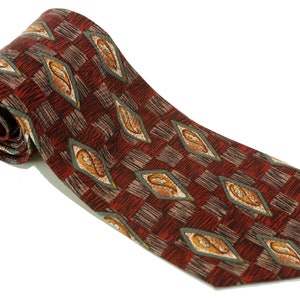 Old School Bespoke Men's Tie Paisley Burgundy Maroon Red 100% Silk 57" x 3.75"