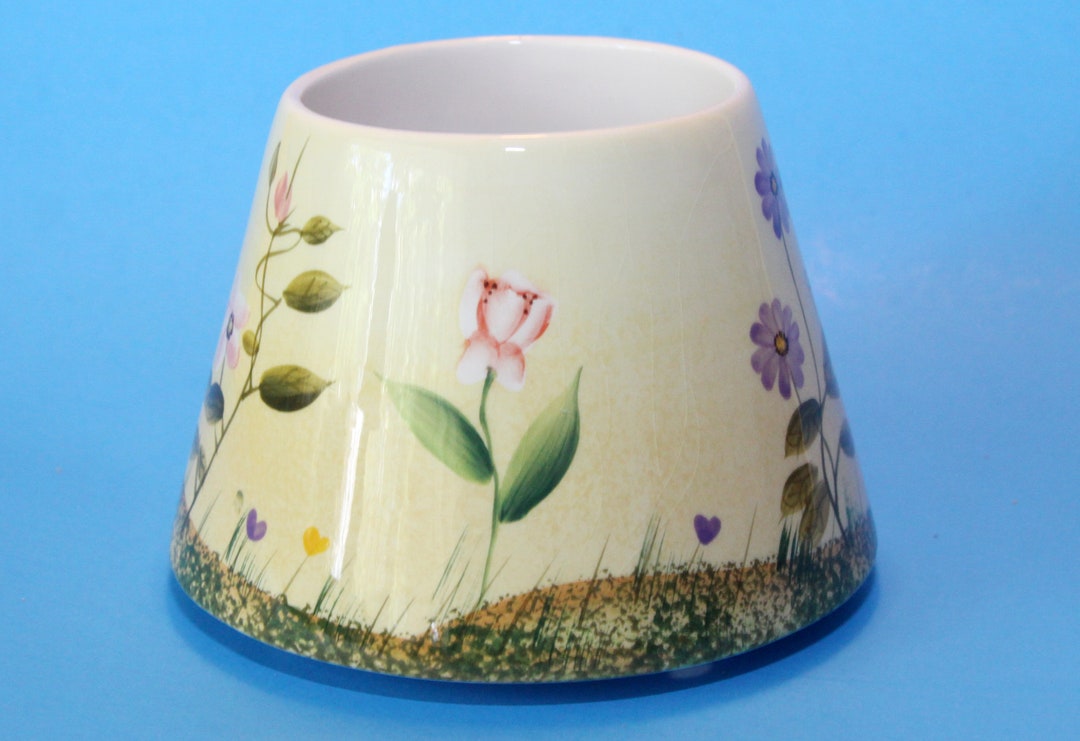 Home Interiors Candle Shade Topper Ceramic 5 3/8 Etsy