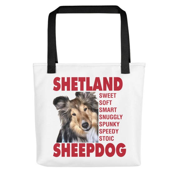 Shetland Sheepdog Tote Bag Sable White Sheltie Etsy