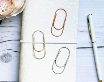 Extra Wide Metal Planner Clips - Large Paper Clip - Page Marker - Planner Accessories