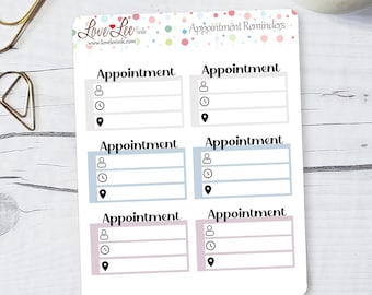 Appointment Planner Stickers - Hand Drawn Stickers - Cute Planner Stickers -  Sticker Sheets - Bullet Journal Stickers - Planner Accessories