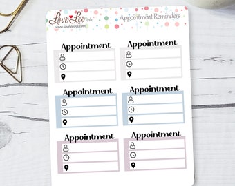 Hand Drawn Appointment Planner Stickers - Journal Accessories