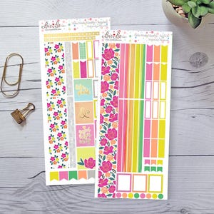 Hobonichi Weeks &quot;Watercolor Blossoms&quot; Monthly Sticker Kit - Planner Sticker - Cute Planner Sticker -  Sticker Sheet - Bullet Journal Sticker