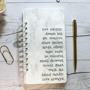 Handmade Hobonichi Weeks Size Undated Planner: Spiral Bound, Monthly Weekly