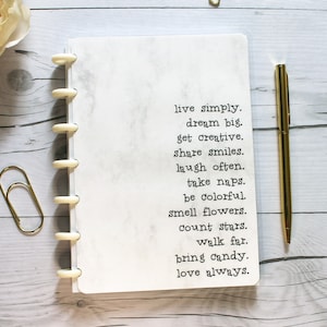 Handmade B6 Undated Disc Bound Planner: Monthly Weekly Layout