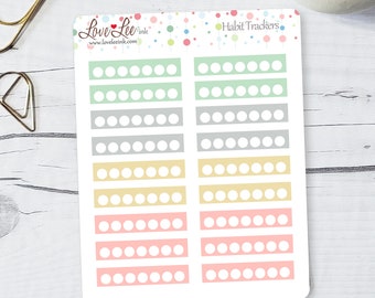 Habit Tracker Planner Stickers - Hand Drawn Stickers - Cute Planner Stickers -  Sticker Sheets - Bullet Journal Stickers
