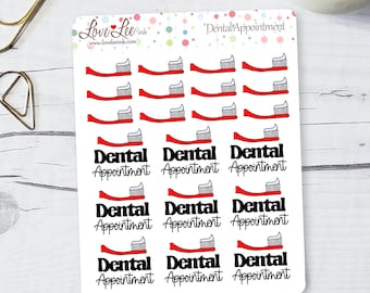 Dental Appointment Planner Stickers - Hand Drawn Stickers - Cute Planner Stickers -  Sticker Sheets - Bullet Journal Stickers