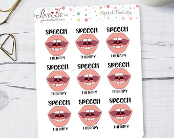 Speech Therapy Planner Stickers: Hand-Drawn SLP Stickers